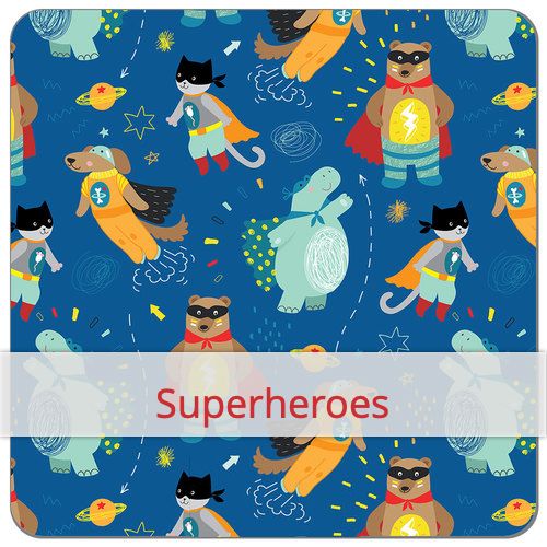 Eco-PUL Stoff - Superheroes Eco-PUL Stoff - Superheroes
