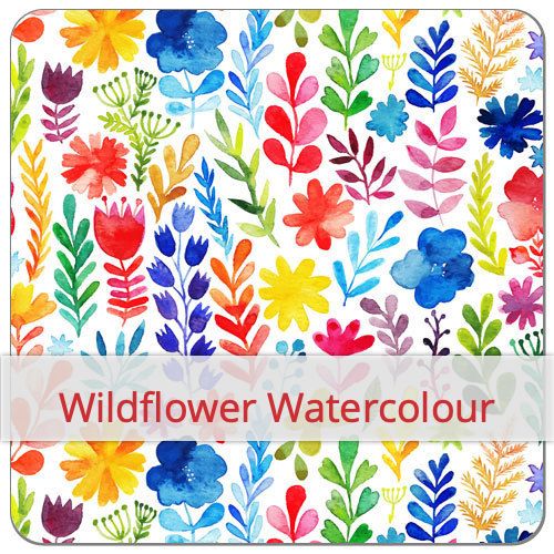 Tissu Eco-PUL - Wildflower Watercolour