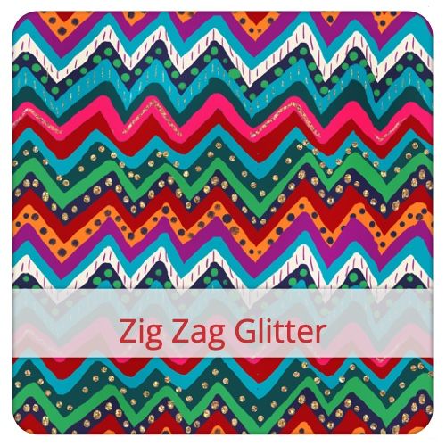 Tissu Eco-PUL - Zig Zag Glitter