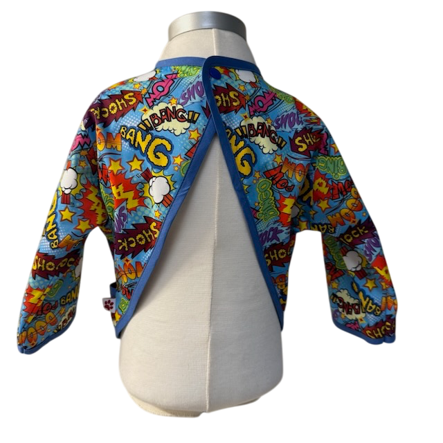 PUL Long-Sleeve Water-Resistant Bib - Boom Bang Pow