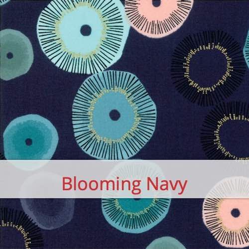 Cotton Fabric - Blooming Navy Fabric swatch image for pattern: Blooming Navy