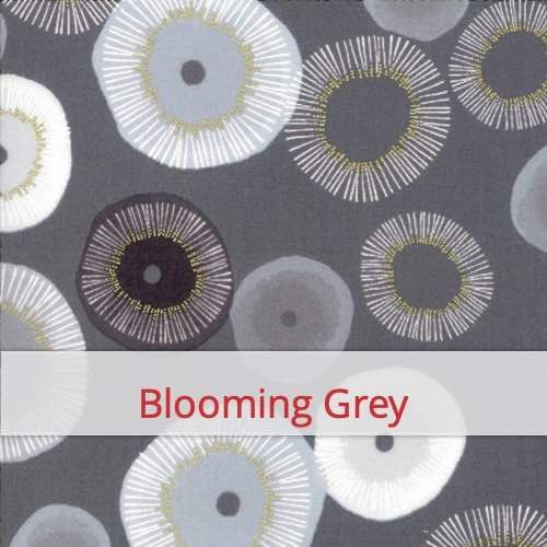 Cotton Fabric - Blooming Grey Fabric swatch image for pattern: Blooming Grey