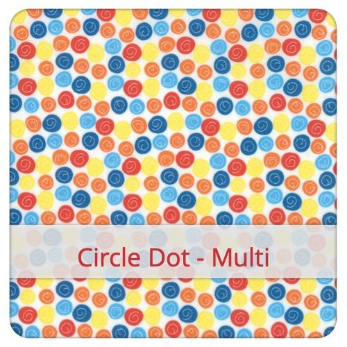 Cotton Fabric - Circle Dot - Multi Fabric swatch image for pattern: Circle Dot - Multi