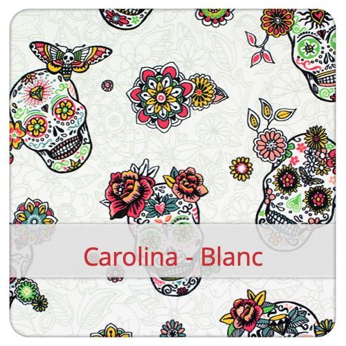 Fabric swatch image for pattern: Carolina - Blanc