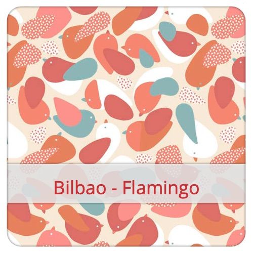 Cotton Fabric - Bilbao - Flamingo Fabric swatch image for pattern: Bilbao - Flamingo