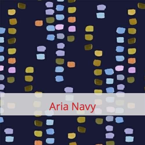 Cotton Fabric - Aria Navy Fabric swatch image for pattern: Aria Navy