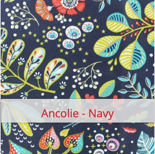 Fabric swatch image for pattern: Ancolie - Navy