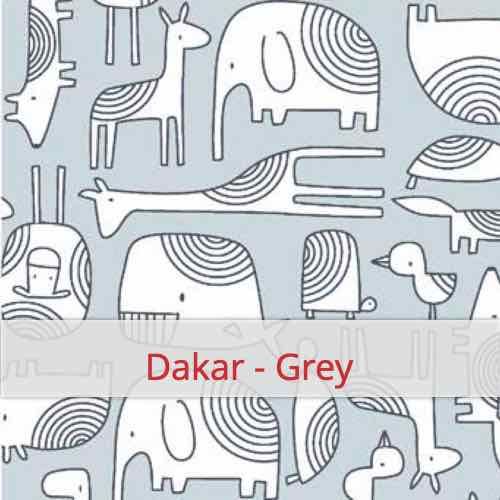 Cotton Fabric - Dakar - Grey Fabric swatch image for pattern: Dakar - Grey