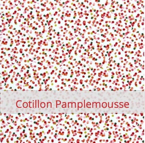 Cotton Fabric - Cotillon Pamplemousse Fabric swatch image for pattern: Cotillon Pamplemousse