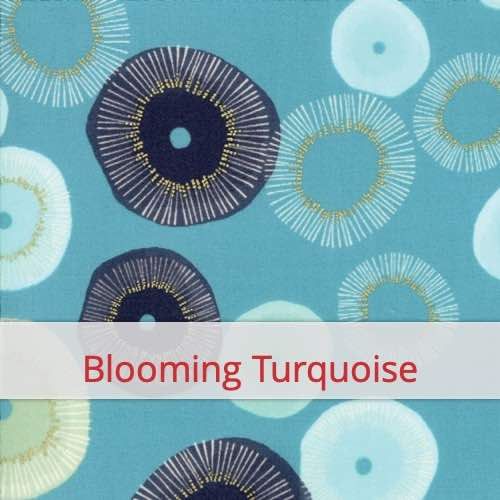 Fabric swatch image for pattern: Blooming Turquoise