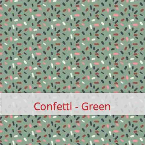 Cotton Fabric - Confetti - Green Fabric swatch image for pattern: Confetti - Green