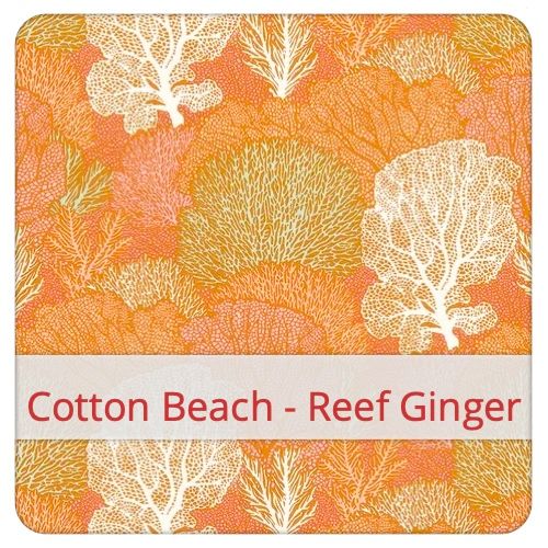 Fabric swatch image for pattern: Cotton Beach - Reef Ginger