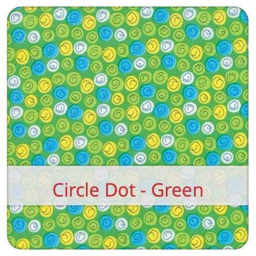 Fabric swatch image for pattern: Circle Dot - Green