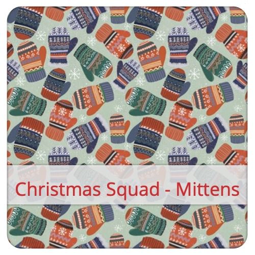 Cotton Fabric - Christmas Squad - Mittens