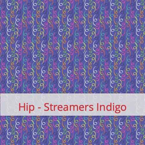 Fabric swatch image for pattern: Hip - Streamers Indigo