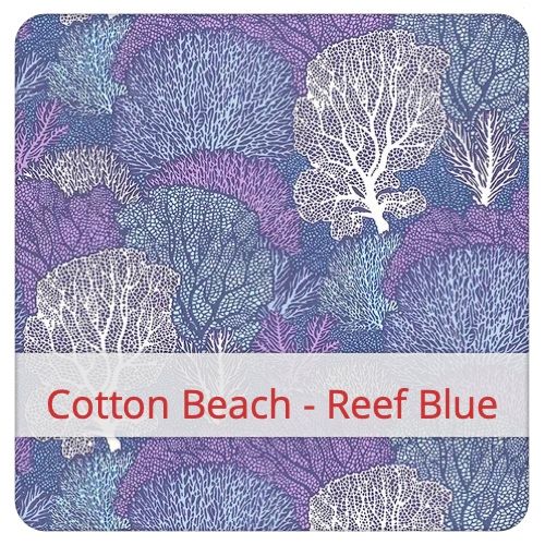 Fabric swatch image for pattern: Cotton Beach - Reef Blue