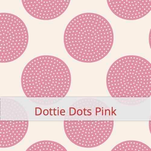 Cotton Fabric - Dottie Dots Pink Fabric swatch image for pattern: Dottie Dots Pink