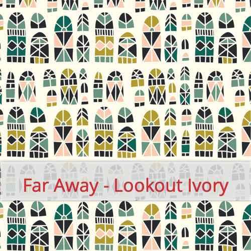 Cotton Fabric - Far Away - Lookout Ivory Fabric swatch image for pattern: Far Away - Lookout Ivory