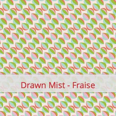 Échantillon de tissu pour le motif: Drawn Mist - Fraise