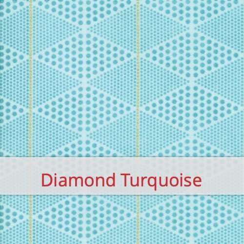 Cotton Fabric - Diamond Turquoise Fabric swatch image for pattern: Diamond Turquoise