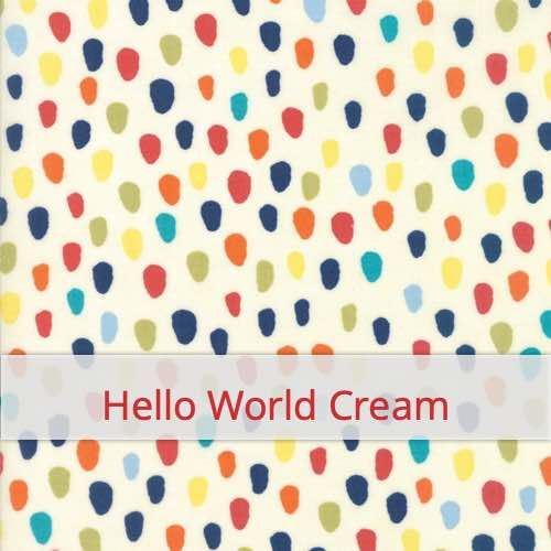 Fabric swatch image for pattern: Hello World Cream