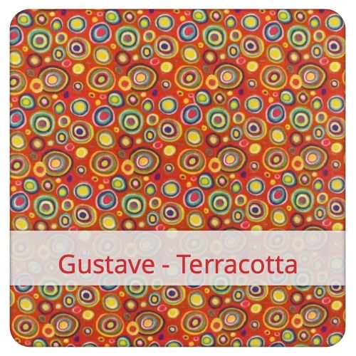 Fabric swatch image for pattern: Gustave - Terracotta