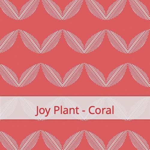 Fabric swatch image for pattern: Joy Plant - Coral