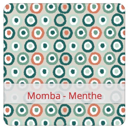 Cotton Fabric - Momba - Menthe Fabric swatch image for pattern: Momba - Menthe
