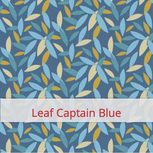 Fabric swatch image for pattern: Leaf Captain Blue