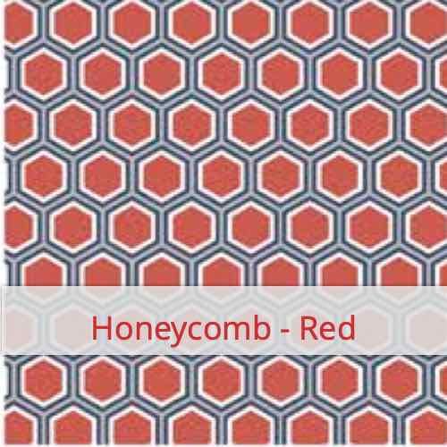 Cotton Fabric - Honeycomb - Red Fabric swatch image for pattern: Honeycomb - Red