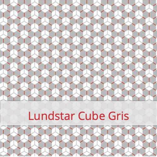 Fabric swatch image for pattern: Lundstar Cube Gris