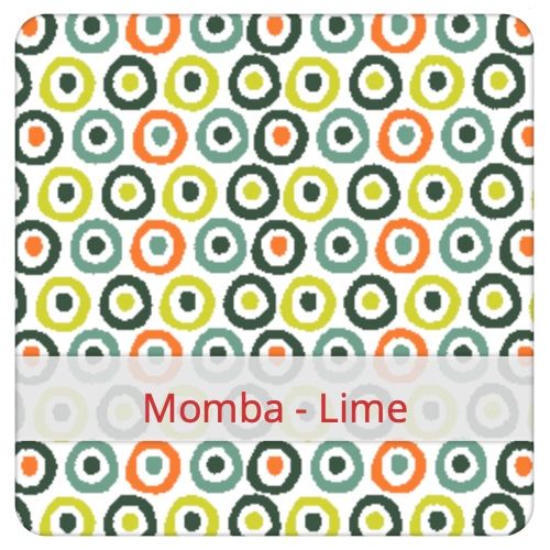 Cotton Fabric - Momba - Lime Fabric swatch image for pattern: Momba - Lime