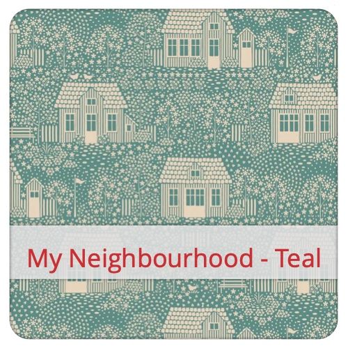 Fabric swatch image for pattern: My Neighbourhood - Teal