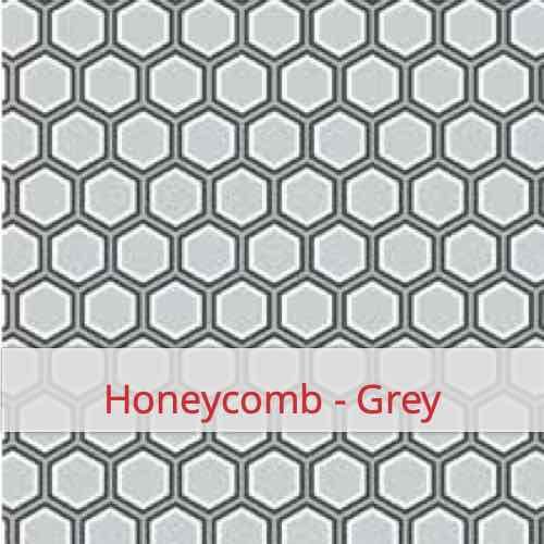 Fabric swatch image for pattern: Honeycomb - Grey