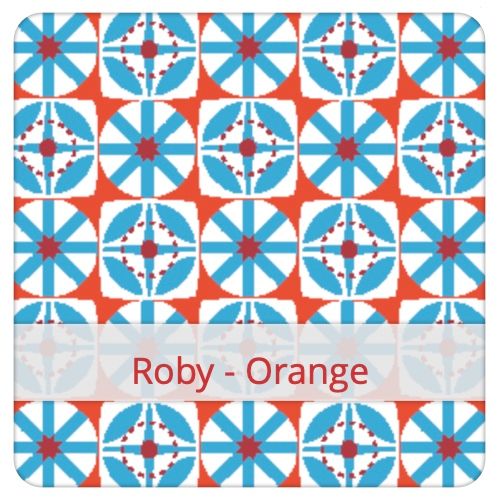 Cotton Fabric - Roby - Orange Fabric swatch image for pattern: Roby - Orange