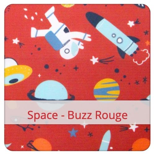 Fabric swatch image for pattern: Space - Buzz Rouge