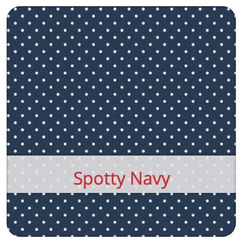 Fabric swatch image for pattern: Spotty Navy