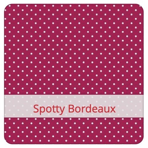 Cotton Fabric - Spotty Bordeaux Fabric swatch image for pattern: Spotty Bordeaux