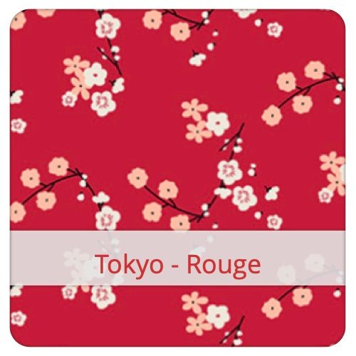 Échantillon de tissu pour le motif: Tokyo - Rouge