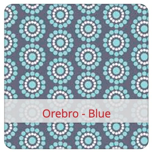 Cotton Fabric - Orebro - Blue Fabric swatch image for pattern: Orebro - Blue