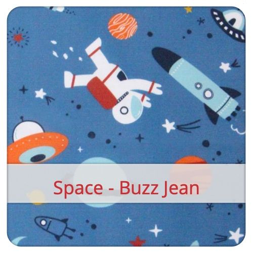 Fabric swatch image for pattern: Space - Buzz Jean