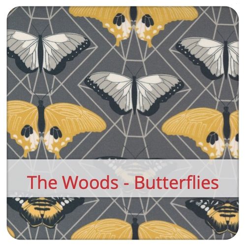 Échantillon de tissu pour le motif: The Woods - Butterflies