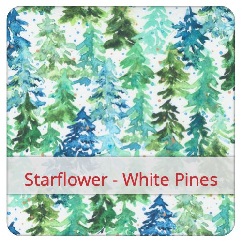 Fabric swatch image for pattern: Starflower - White Pines