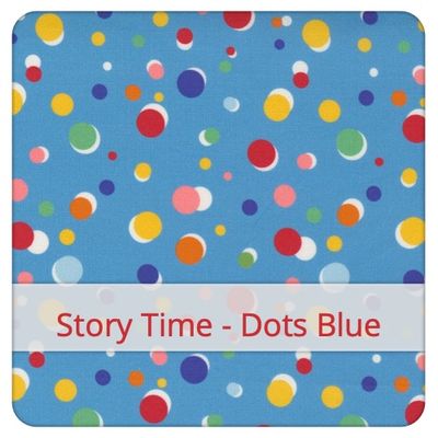 Échantillon de tissu pour le motif: Story Time - Dots Blue