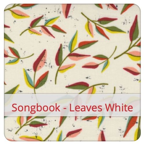 Fabric swatch image for pattern: Songbook - Leaves White