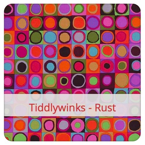 Échantillon de tissu pour le motif: Tiddlywinks - Rust