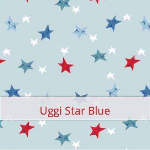 Échantillon de tissu pour le motif: Uggi Star Blue