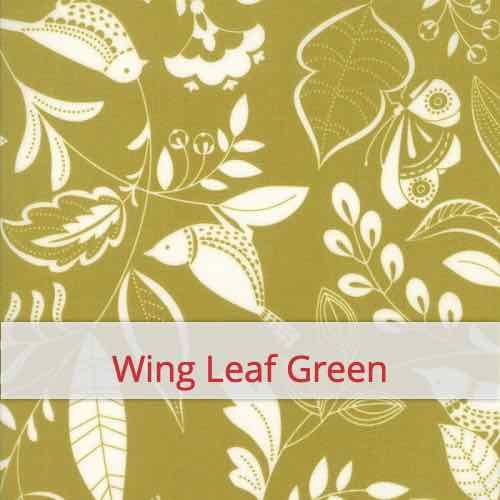 Échantillon de tissu pour le motif: Wing Leaf Green