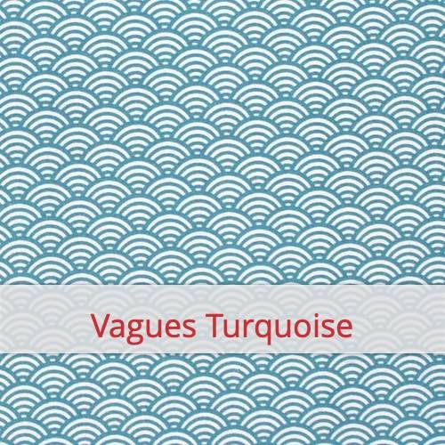 Échantillon de tissu pour le motif: Vagues Turquoise