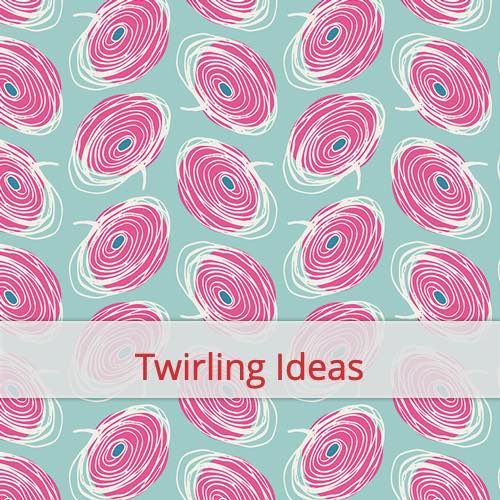 Échantillon de tissu pour le motif: Twirling Ideas